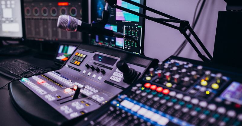 Les équipements dans un studio d'enregistrement