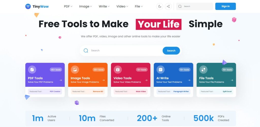 Interface Tinywow en français