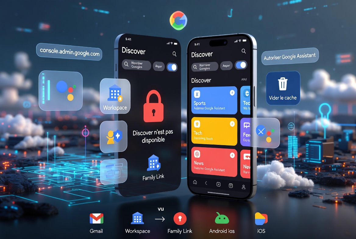 probleme google discover indisponible