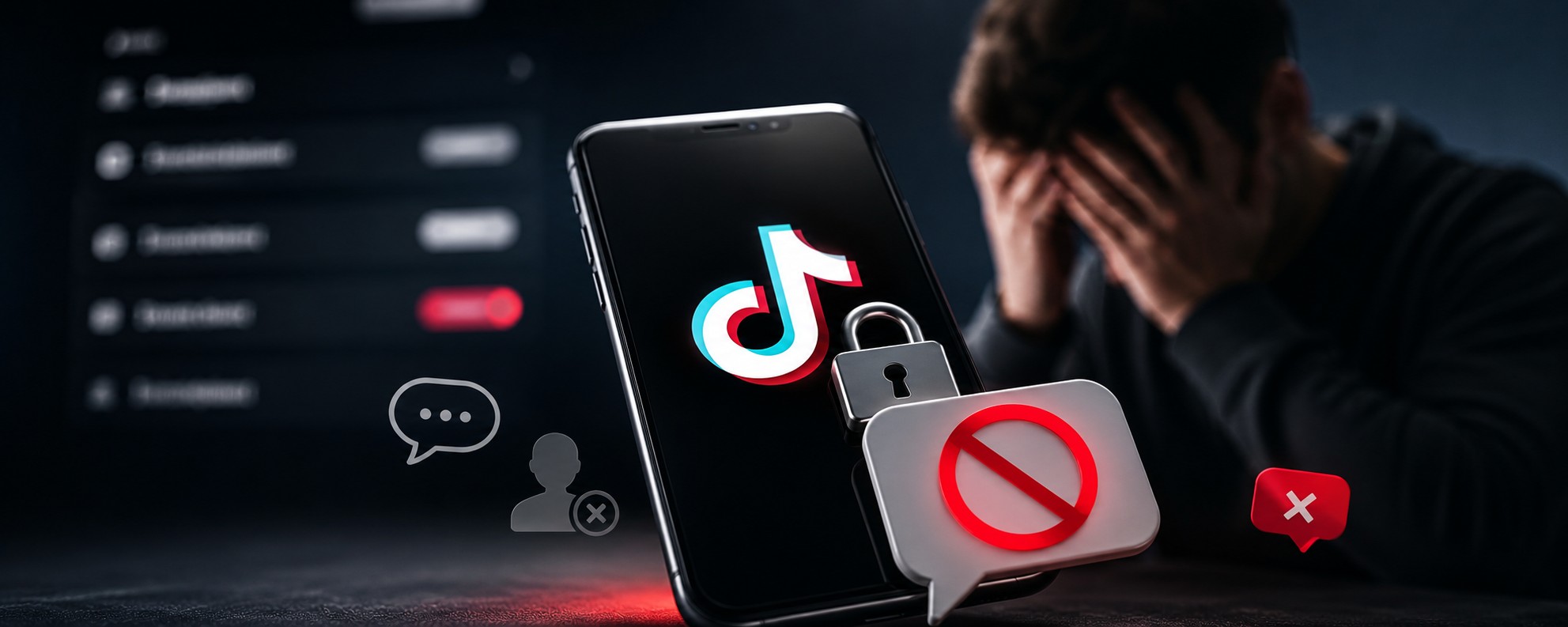 impossible d'envoyer un message sur TikTok